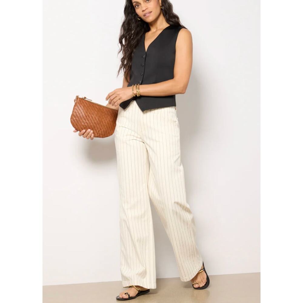 Sanctuary Arden Wide Leg Striped Pants | Sz 29, Black White NWT - Picture 2 of 11